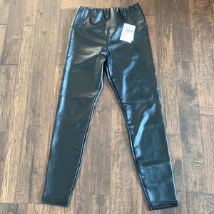 Faux leather leggings. Size large, new with tags.